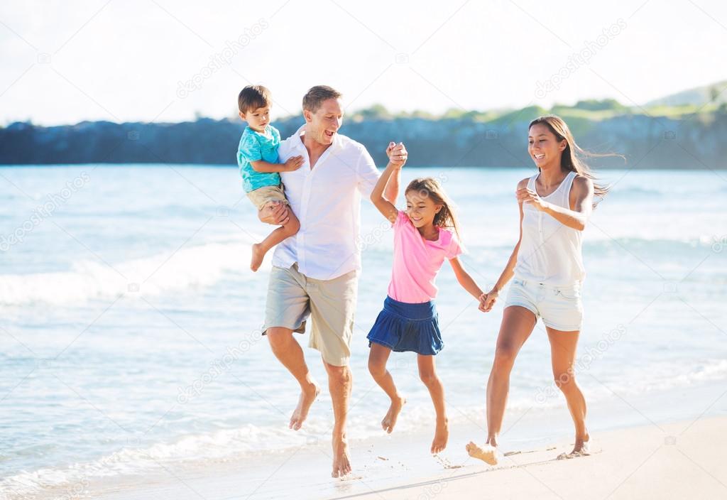 Happy Family on the Beach