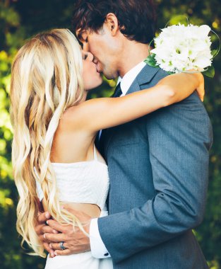 romantik Düğün çifti