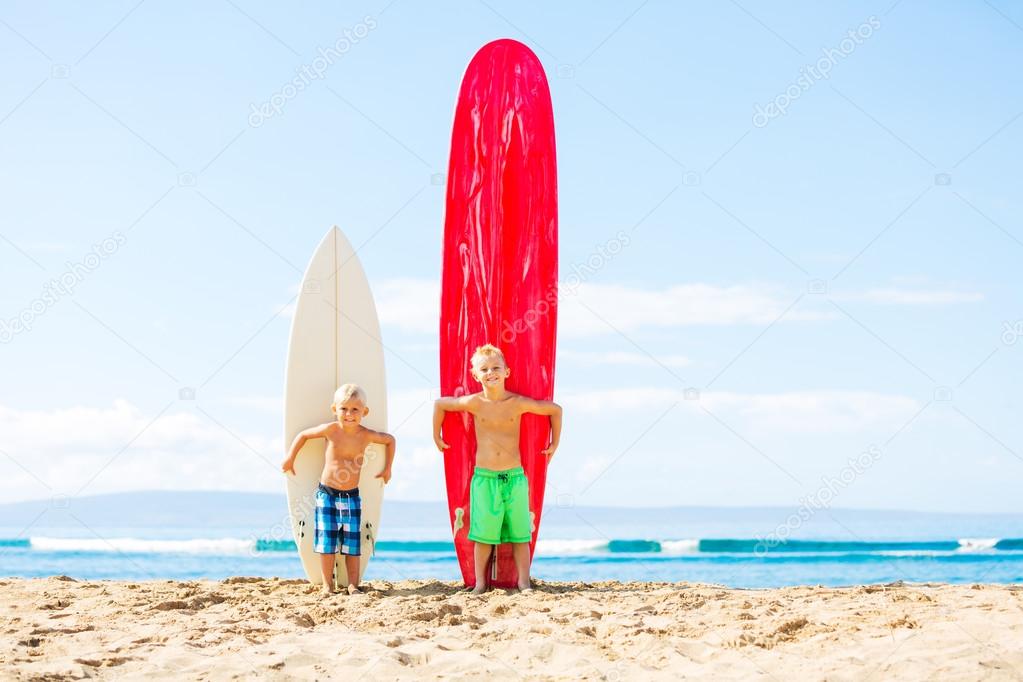 Young Boys with Surfboards