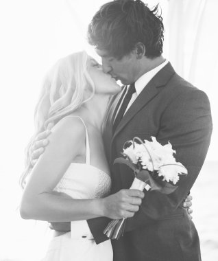 Düğün, gelin ve damat yeni evli