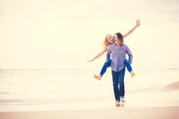 Romantic Young Couple Walking — Stock Photo, Image