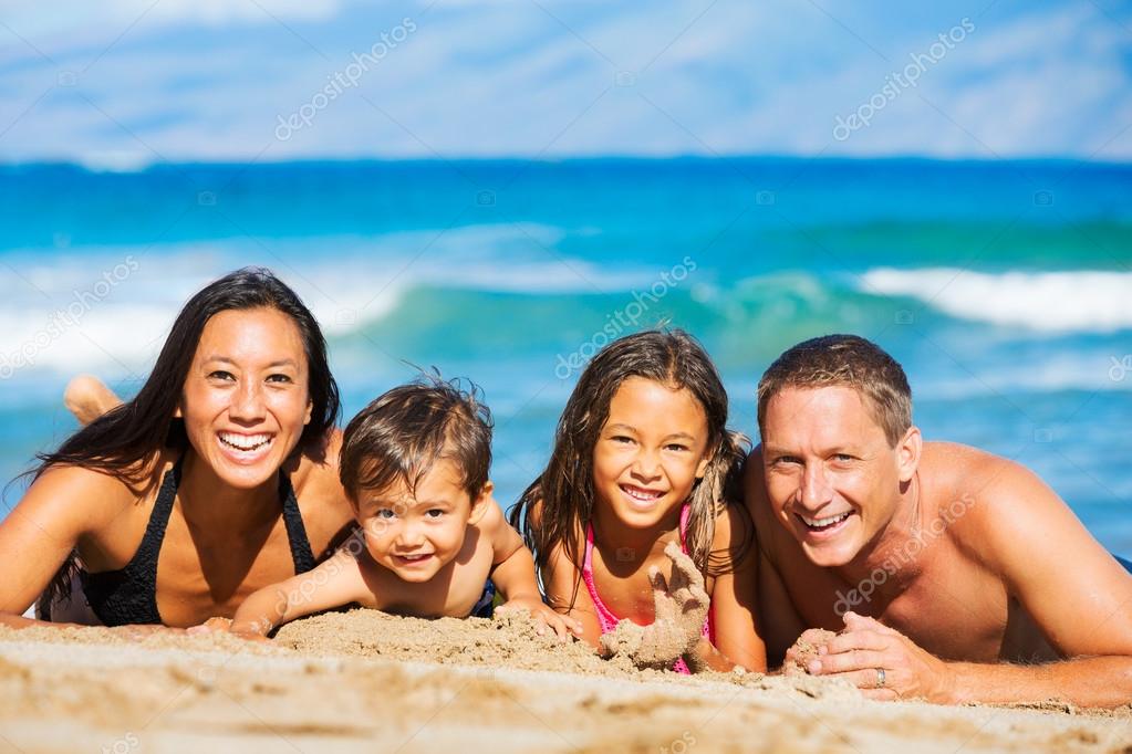 happy family having fun