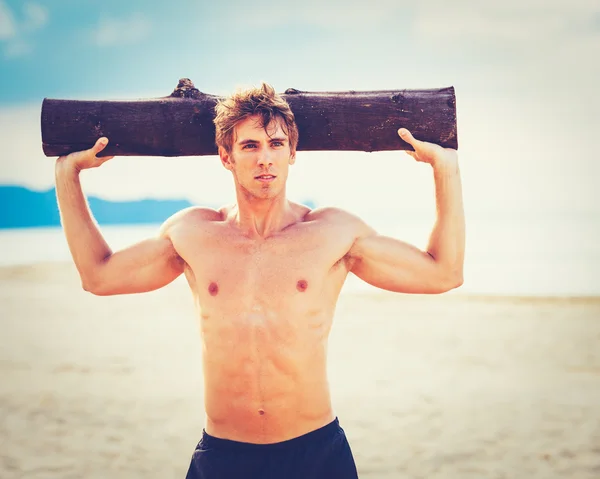 Hombre atleta Ejercicio al aire libre — Foto de Stock