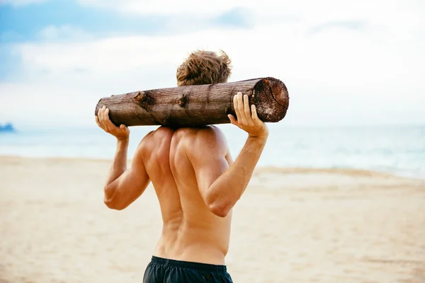 Mannelijke atleet uitoefening Outdoors — Stockfoto