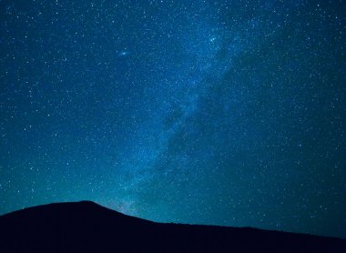 Yıldızlarla ve galaksilerle gece gökyüzü