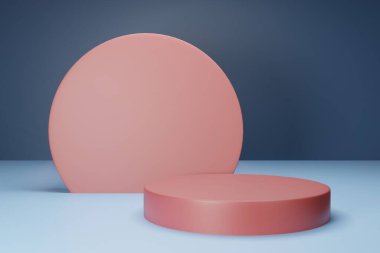 Ürün yerleştirme için 3d boş şablon podyum modellemesi