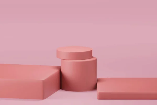 En düşük tasarım ürünü yerleştirmek için podyumun 3D çizimi. Podyum sahne ürünleri reklam arkaplanı