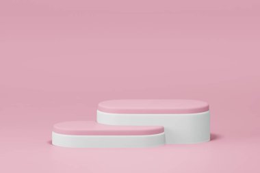 En düşük tasarım ürünü yerleştirmek için podyumun 3D çizimi. Podyum sahne gösterisi