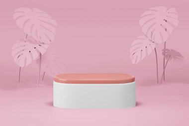 En düşük tasarım ürünü yerleştirmek için podyumun 3D çizimi. Podyum sahne gösterisi