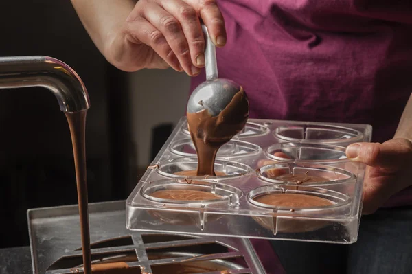 Preparation of traditional Easter choccolate — Stock Photo, Image