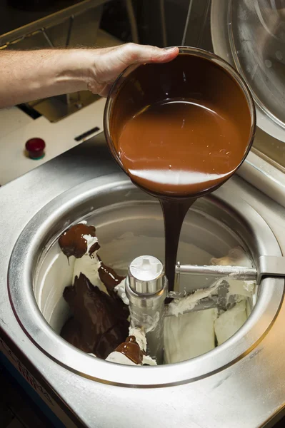 Préparation crème glacée — Photo
