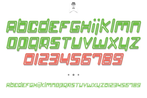 Набор стильных, косых букв и цифр алфавита. коллекция векторных современных шрифтов. курсив, жирный дизайн шрифта — стоковый вектор