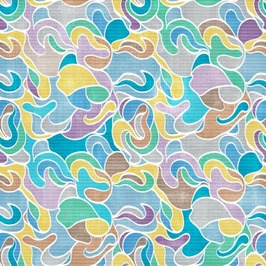 Dikişsiz desen vintage ile kağıt dokusu üzerinde yeşillik süsleme pastel renkler. vektör moda arka plan tasarımı. Vogue Tekstil baskı şablonu. Bahar sezonu renkli, dekoratif duvar kağıdı