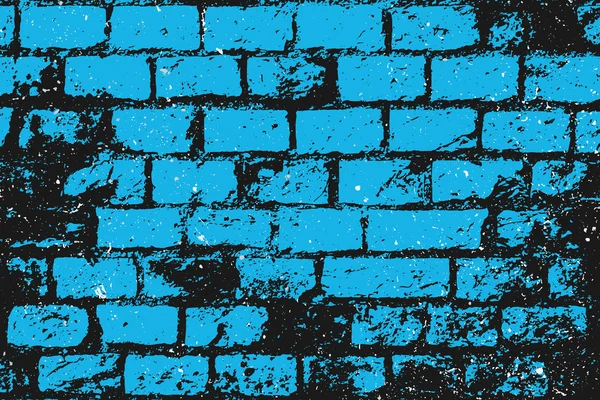 Abstract, brick wall surface. vector, street art paper texture. grungy blocks, industrial background design. rough wallpaper with old, distressed bricks blue pattern — 스톡 벡터