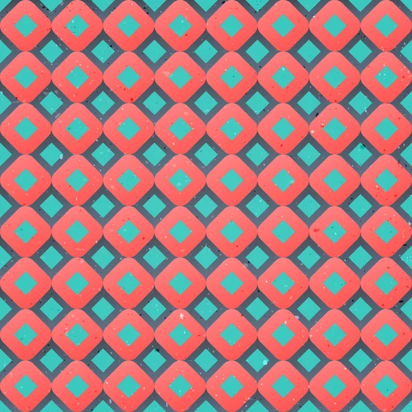 Seamless pattern with vintage, geometric ornament over distressed surface texture. vector retro background design. fashion, decorative print template — 图库矢量图片