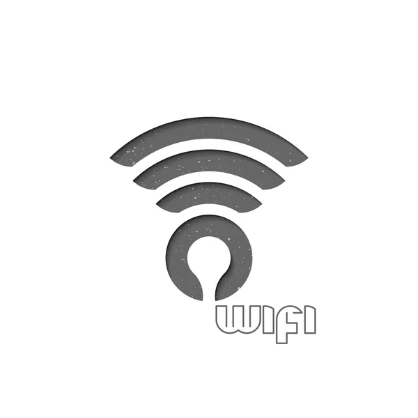 Nuevo icono inalámbrico elegante y logotipo wifi. símbolo de onda de radio vectorial aislado. señal de zona de conexión a internet gratuita. tecnología concepto logotipo plantilla — Vector de stock