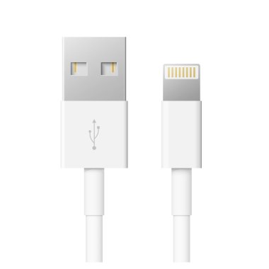 usb arayüz kablolarını beyaz arka plan üzerinde izole kümesi. Evrensel seri veri yolu 3d simgeleri tasarım vektör. bilgisayar çevre birimleri bağlayıcı veya smartphone şarj kaynağı. 