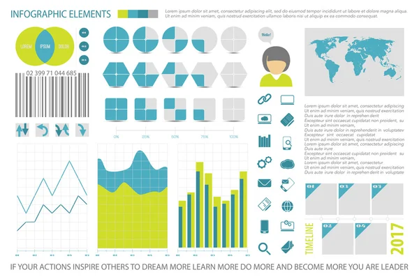 Elementos infográficos, ícones de tecnologia da internet. diagrama de linha de tempo vetorial, símbolo de seta. pie chart info ferramentas gráficas. modelo de banners de apresentação de estatísticas financeiras e de relatórios de marketing — Vetor de Stock