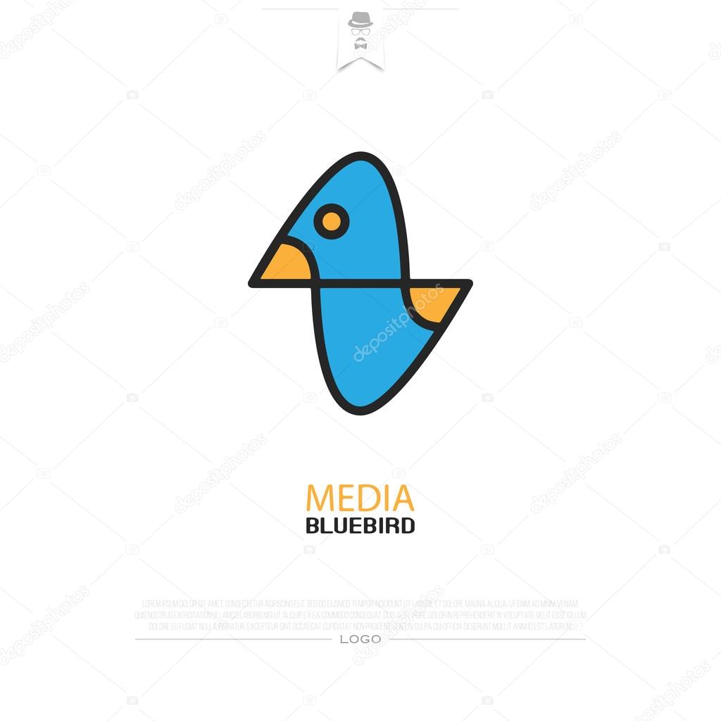 Abstract, colorful bird icon isolated on white background. vector duck logo design. wild, funny pigeon character. popular, stylized sparrow sign. cute, exotic birds symbol, birdie logotype