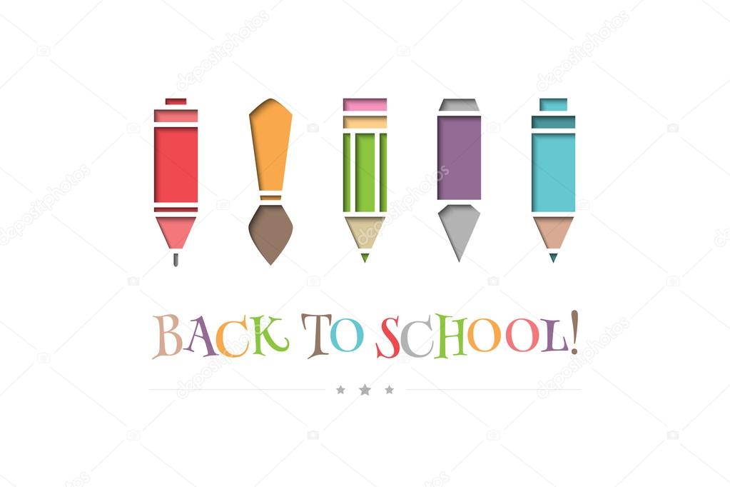 Set of stylish graphic design tools isolated on white background. vector back to school icons. pencil, pen, paintbrush, marker and ink pen symbol. writing and painting concept banner