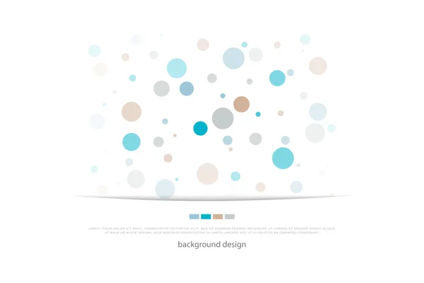Bannière abstraite avec ornement de points sur fond blanc. vecteur, design de confettis colorés. modèle de bulles décoratives — Image vectorielle
