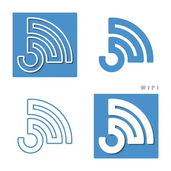 Four wifi — Stock Vector