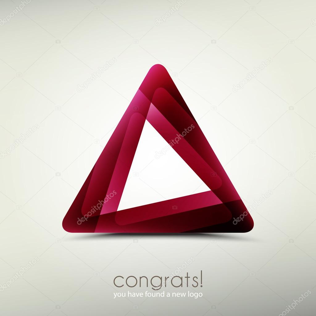 Abstract logo template icon. vector graphic design. triangle symbol