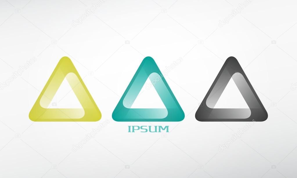 Abstract logo template icon. graphic design elements. triangle sign