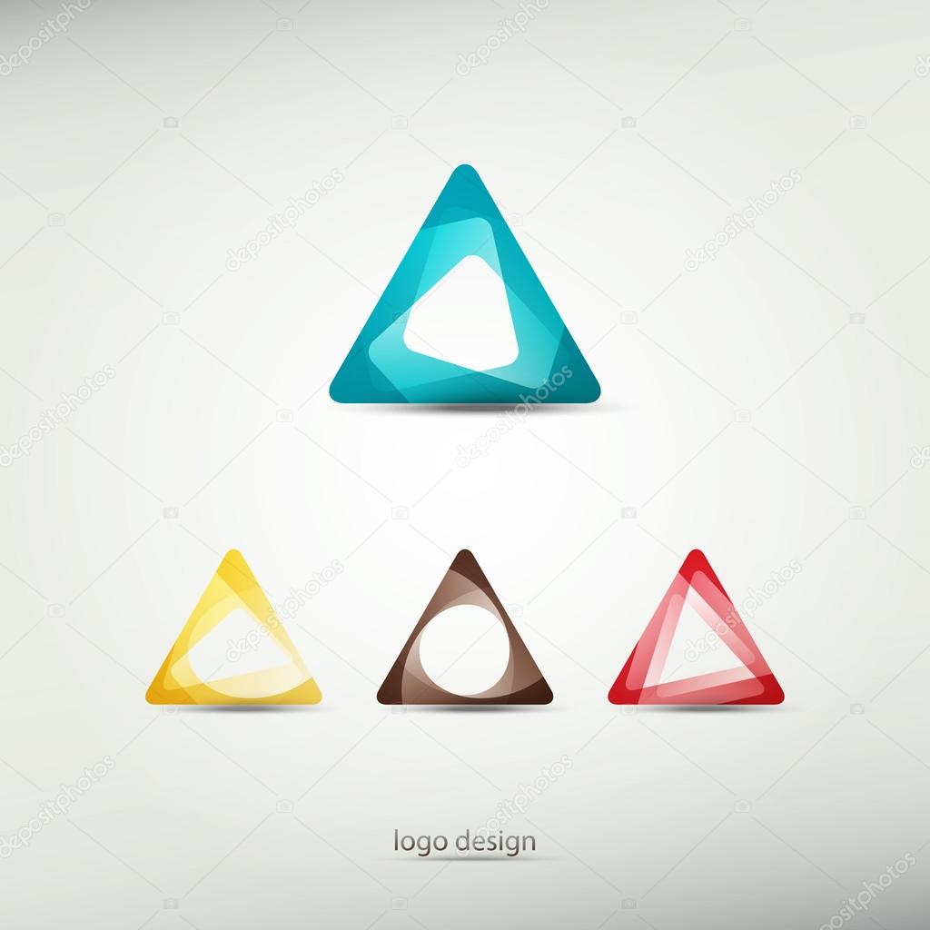Abstract logo template icons. graphic design elements. triangle symbol