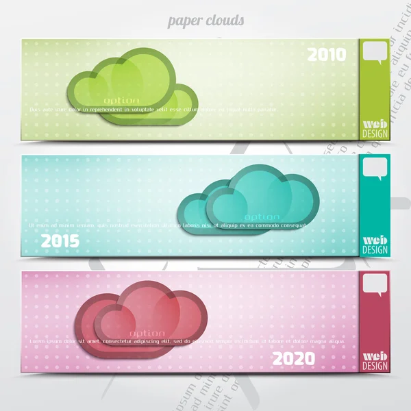 Wolken banners — Stockvector