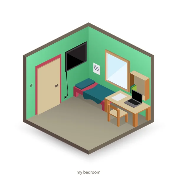 Mi dormitorio — Vector de stock