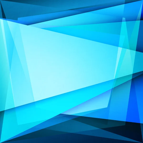 Fond abstrait avec cadre bleu sur une surface en verre transparent. conception de bannière vectorielle — Image vectorielle