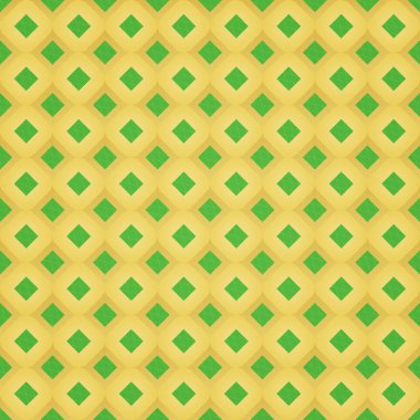 vintage, geometrik süsleme ve yeşil elmas ile Seamless modeli. vektör retro arka plan tasarımı