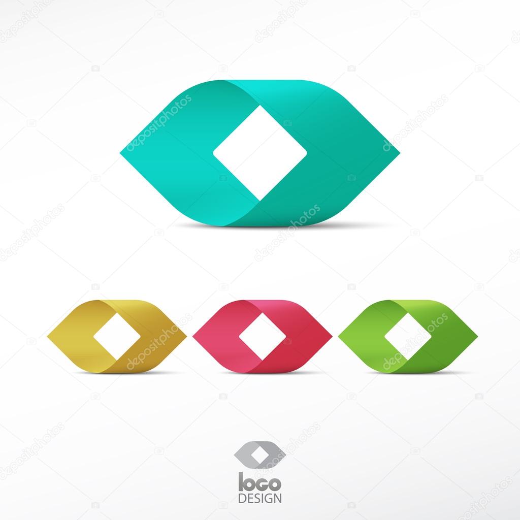 Abstract lucky symbol for company branding isolated on white background. vector logo design