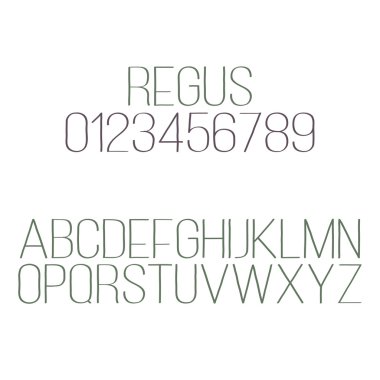 Alfabe harf ve beyaz arka plan üzerinde izole sayı kümesi. vektör normal yazı tipi