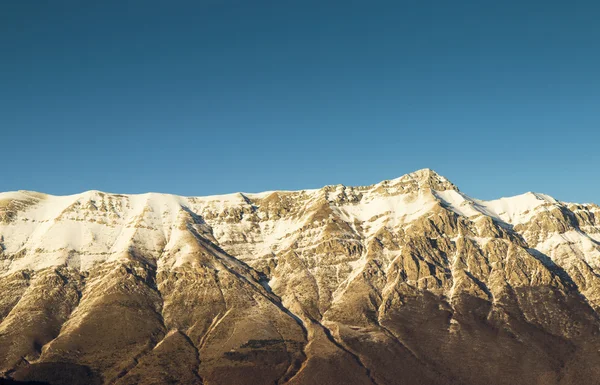 Apennines mountain range near L'Aquila City in Italy. evening view of beautiful peak. Gran Sasso park, natural reserve landscape. nature wallpaper