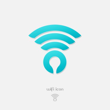 new stylish wireless icon and wifi logo. isolated vector radio wave symbol. free internet connection zone sign. technology concept logotype design