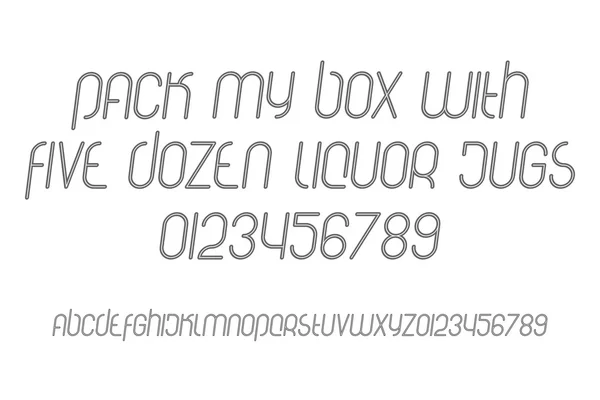 Conjunto de estilo esboço, letras alfabeto isolado e números. vector contemporary, italic font type design. modelo de tipo de letra moderno, inclinado —  Vetores de Stock
