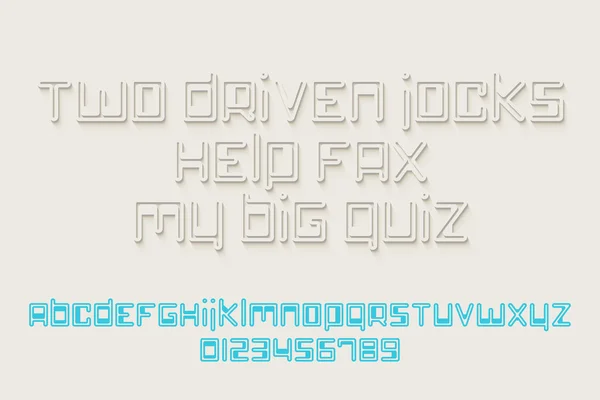 Nuevo conjunto de elegantes letras y números de alfabeto efecto 3d. vector colección de tipo de fuente contemporánea. diseño de tipografía estilo negrita — Vector de stock