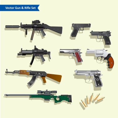 Weapon collection clipart