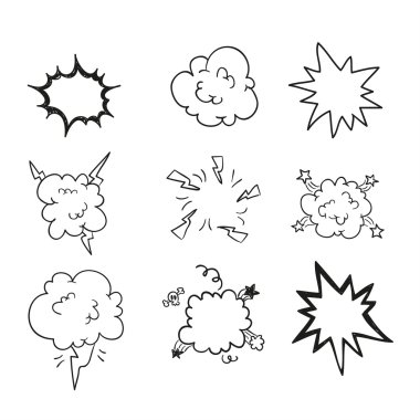 Collection of comic sound Effects clipart