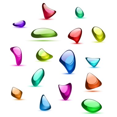 Cam kamaşma ve gölgeler ile güzel donuk renkli şekiller yapılmış