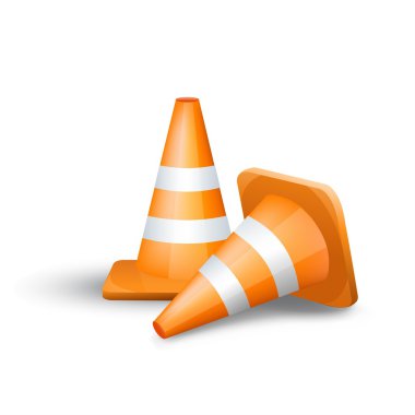 Trafik konisinin vektör illüstrasyonu