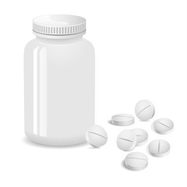 Pills tablets and medicines in plastic bottle packages
