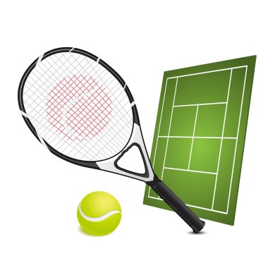 Tenis öğeleri vektör çizim