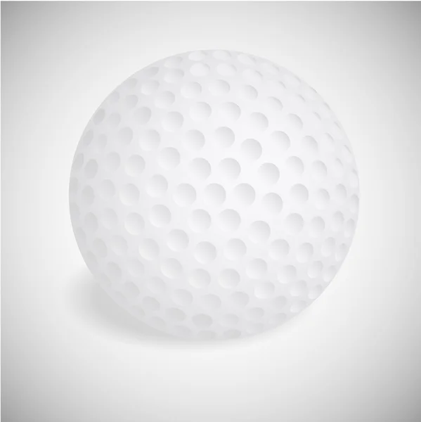 Pelota de golf aislada sobre fondo blanco. Ilustración del vector EPS10 . — Vector de stock