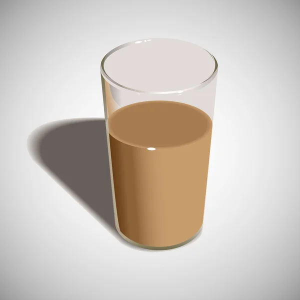 Ilustración del vaso de leche vector — Vector de stock