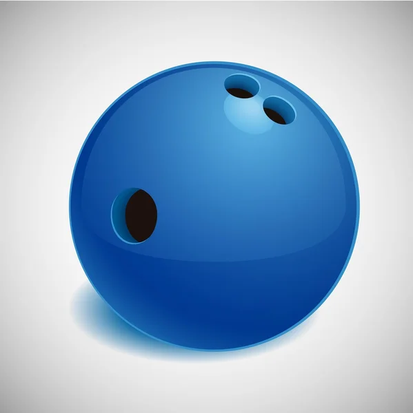 Isolated blue bowling ball vector illustration - Stock Illustration. 