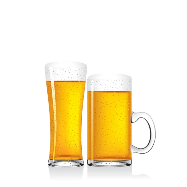 Ilustración del vector de cerveza aislado sobre fondo blanco — Vector de stock