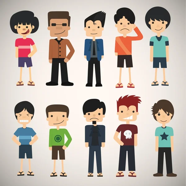 Group cartoon people vector illustration — Stock Vector